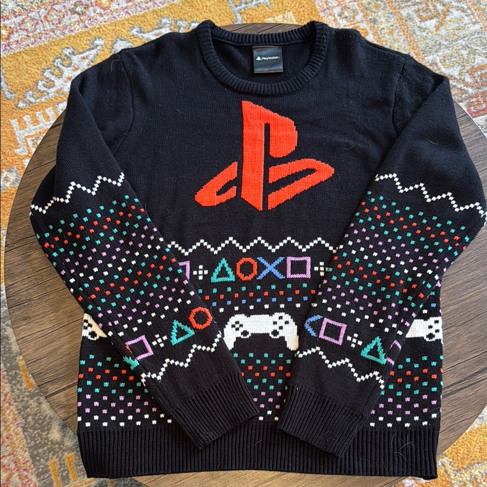 Sony Black and Red PlayStation Console
